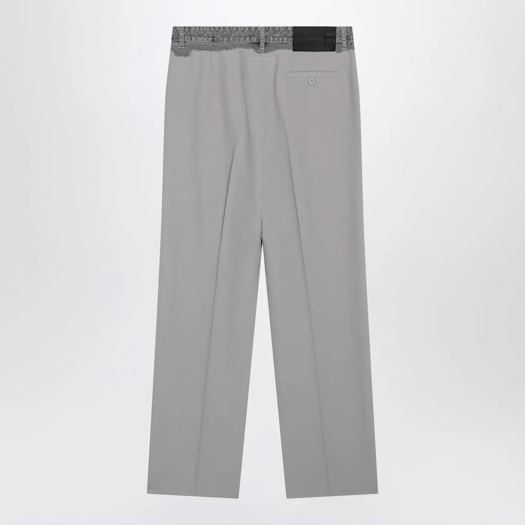 MM6 Maison Margiela - Grey wool-blend trousers