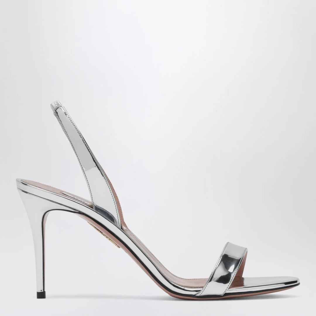 Aquazzura - So Nude 85 Silver Sandals