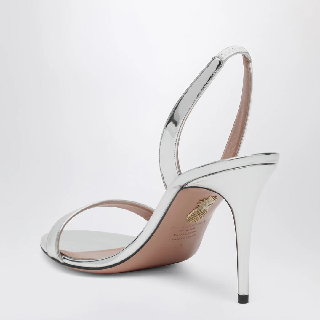 Aquazzura - So Nude 85 Silver Sandals