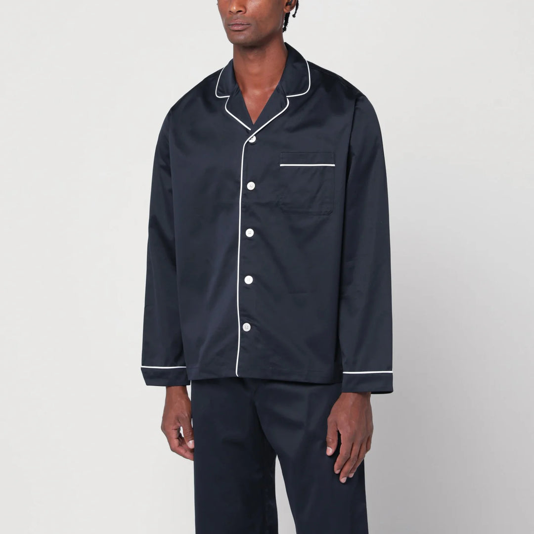 Tekla - Blue/white pyjama shirt