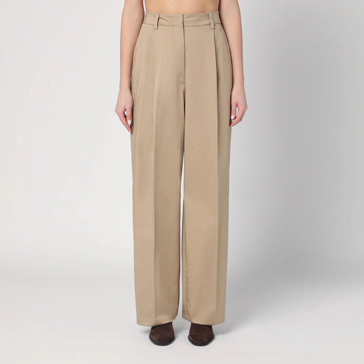 TheLatest - Wide sand-coloured Axel trousers