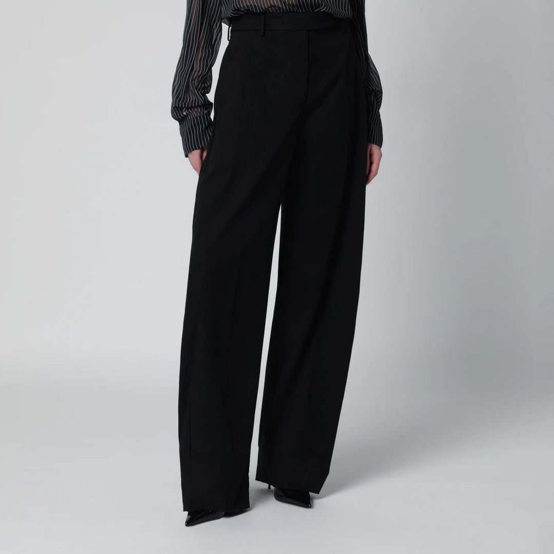 TheLatest - Black cotton palazzo trousers