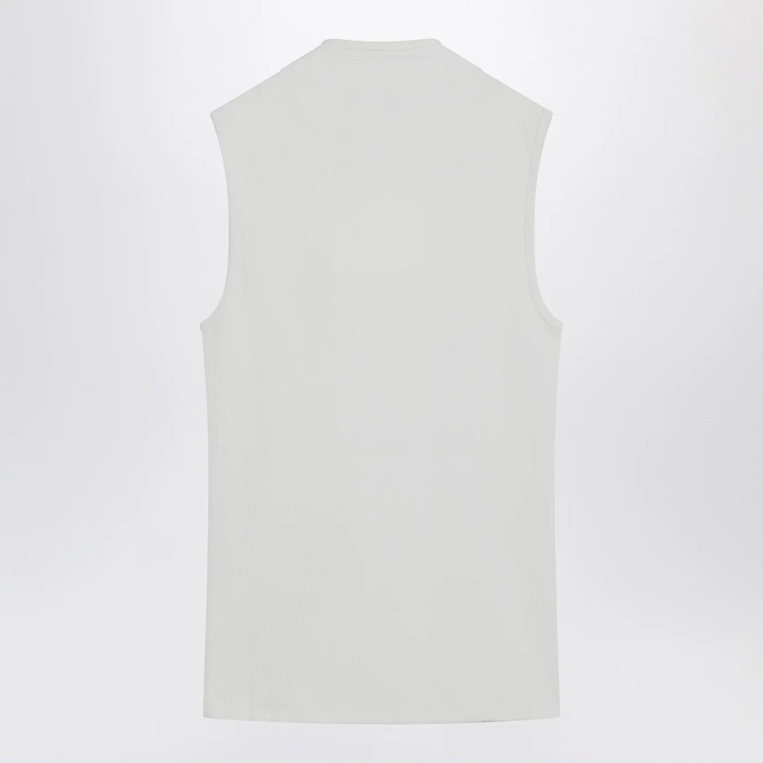 LEMAIRE - Milk-colored asymmetrical tank top with scarf