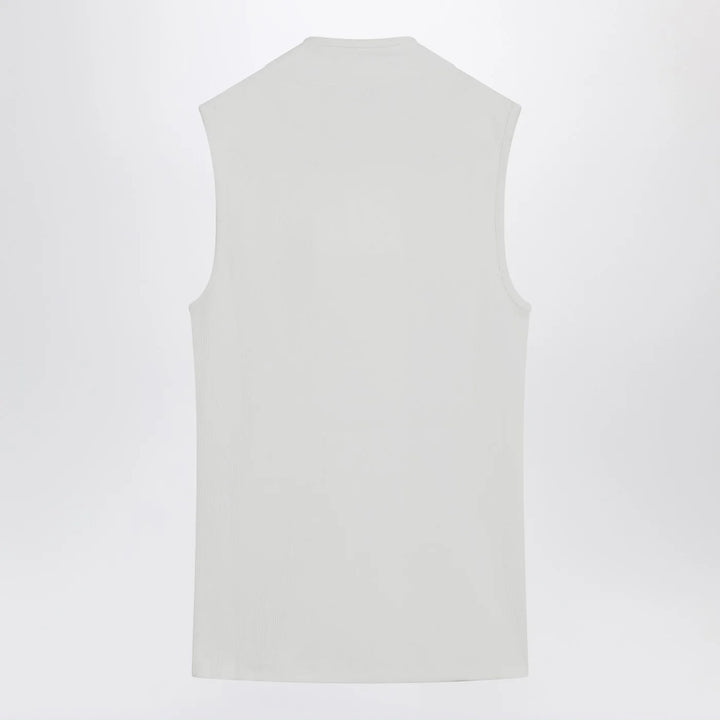 LEMAIRE - Milk-colored asymmetrical tank top with scarf