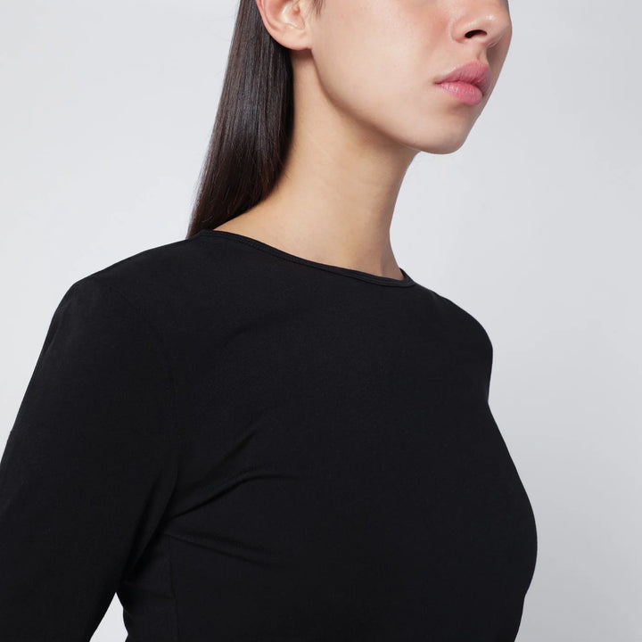 Entire Studios - Black crewneck cotton-blend top