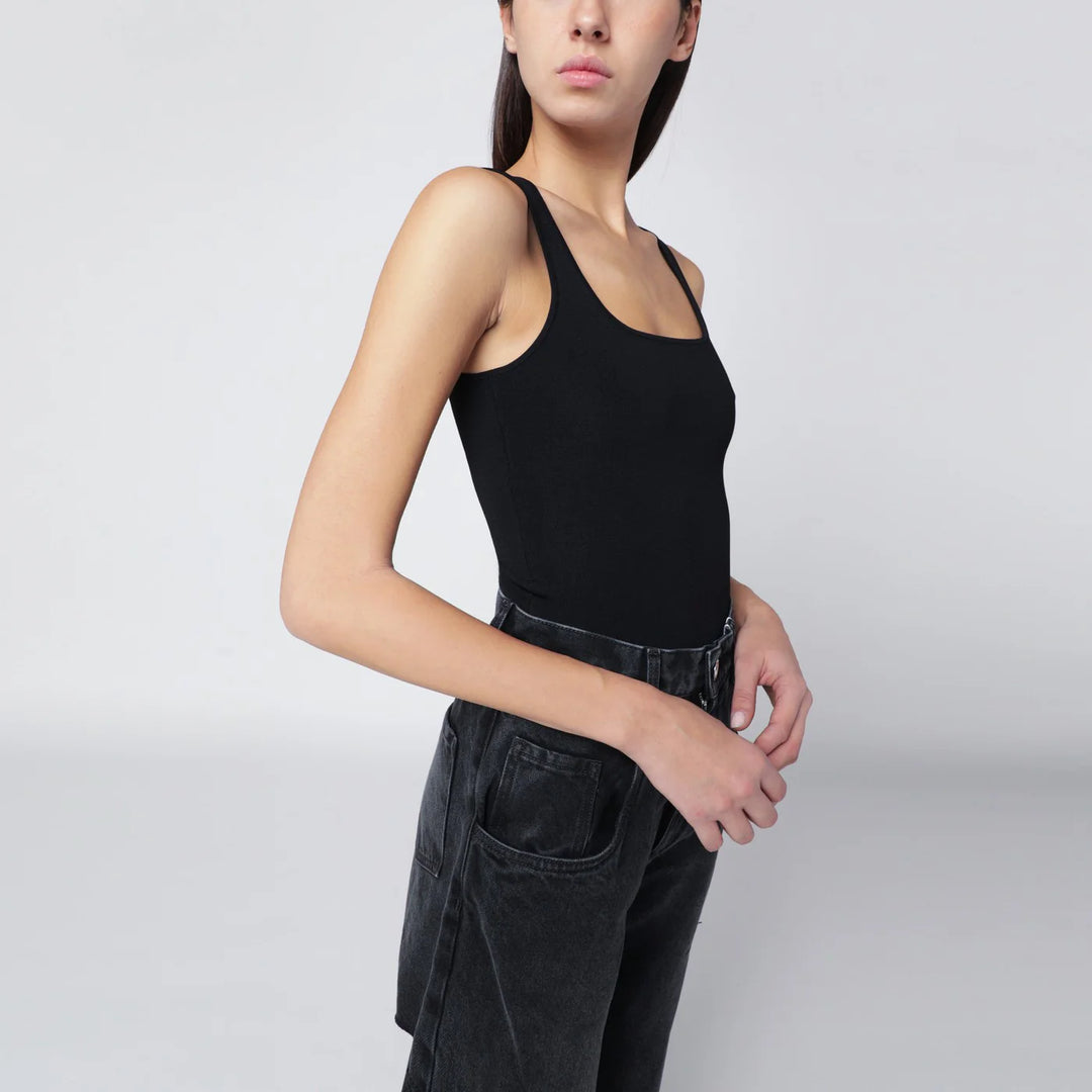 Entire Studios - Black viscose-blend top