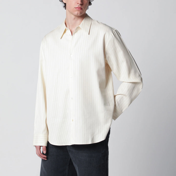 STUDIO NICHOLSON - Striped cotton-blend shirt