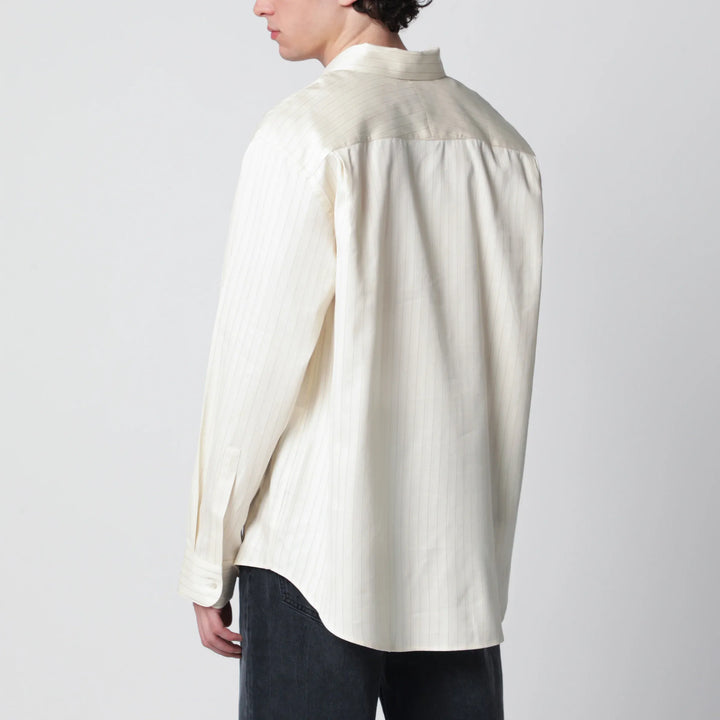 STUDIO NICHOLSON - Striped cotton-blend shirt Brand Shirts &amp; Tops