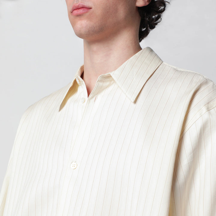 STUDIO NICHOLSON - Striped cotton-blend shirt