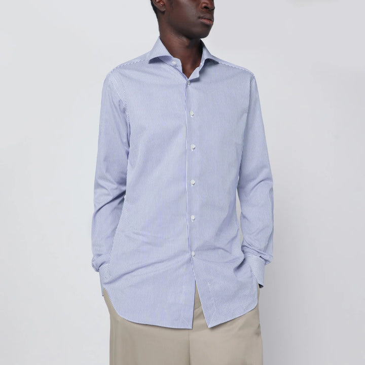 XACUS - White striped Travel shirt