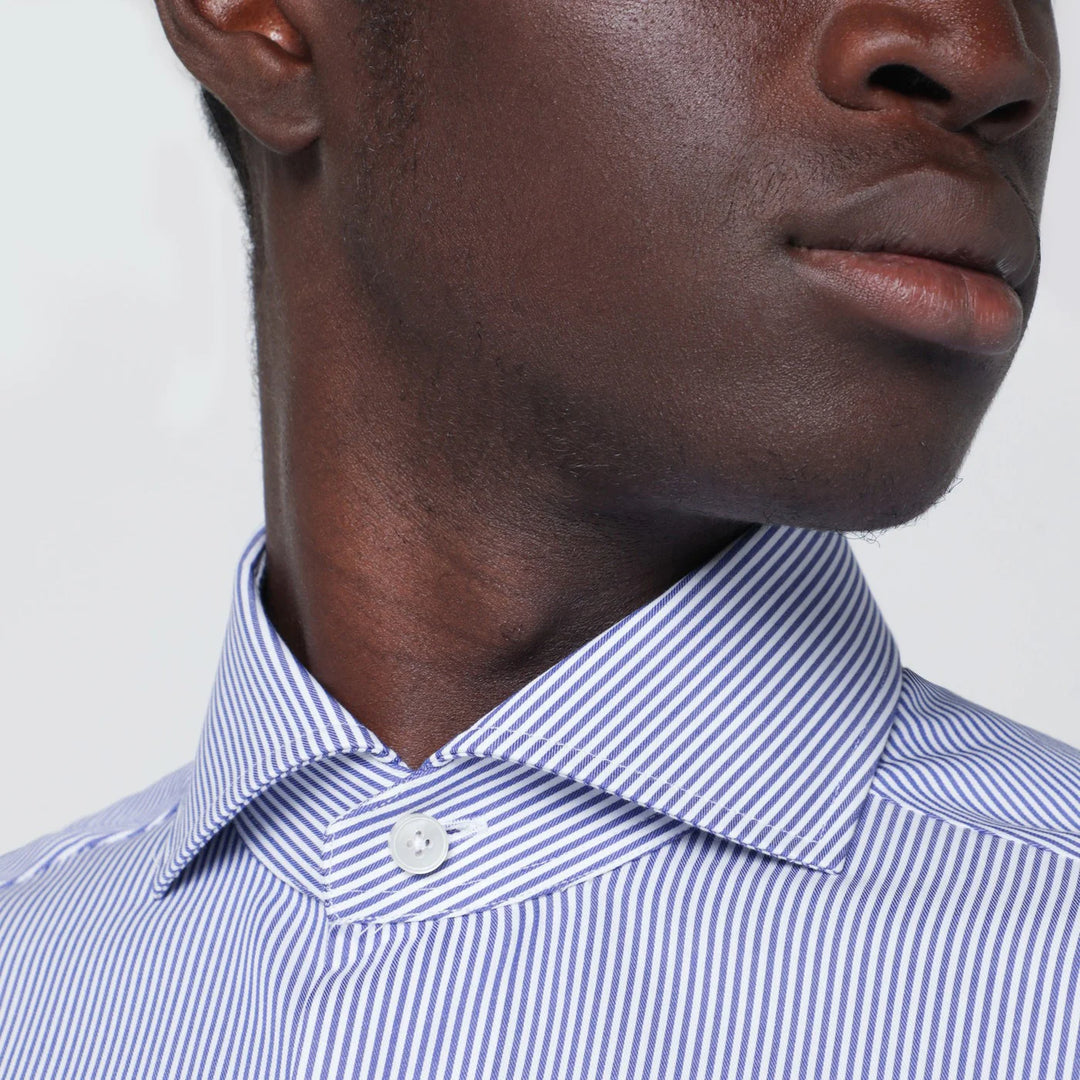 XACUS - White striped Travel shirt