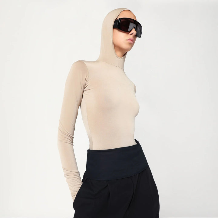 DARKPARK - Billie hooded top in flesh colour