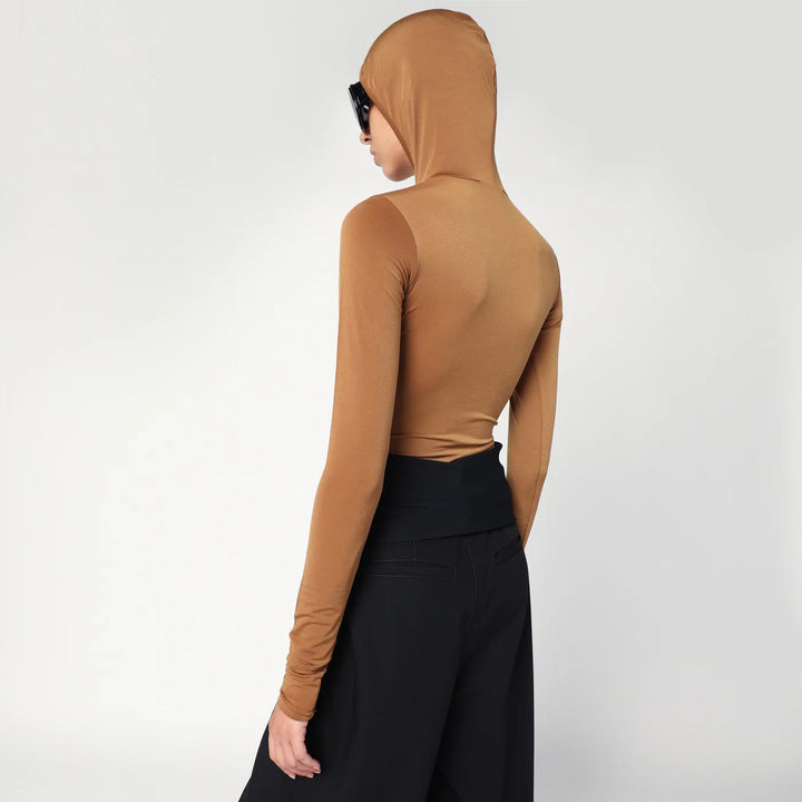 DARKPARK - Billie hooded top in caramel colour