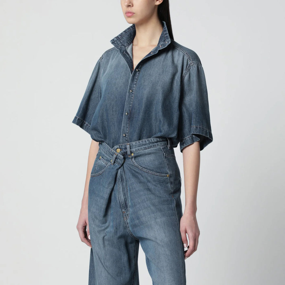 DARKPARK - Oversized short-sleeve denim shirt