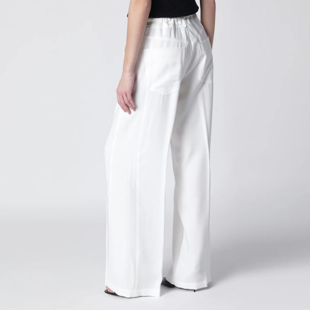 DARKPARK - White Iris trousers in crêpe