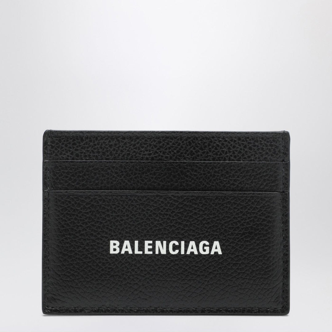Apparel &amp; Accessories TU Balenciaga - Cash black card holder in grained leather Brand