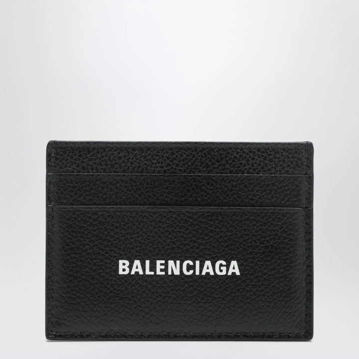 Balenciaga - Cash black card holder in grained leather Brand Apparel &amp; Accessories TU