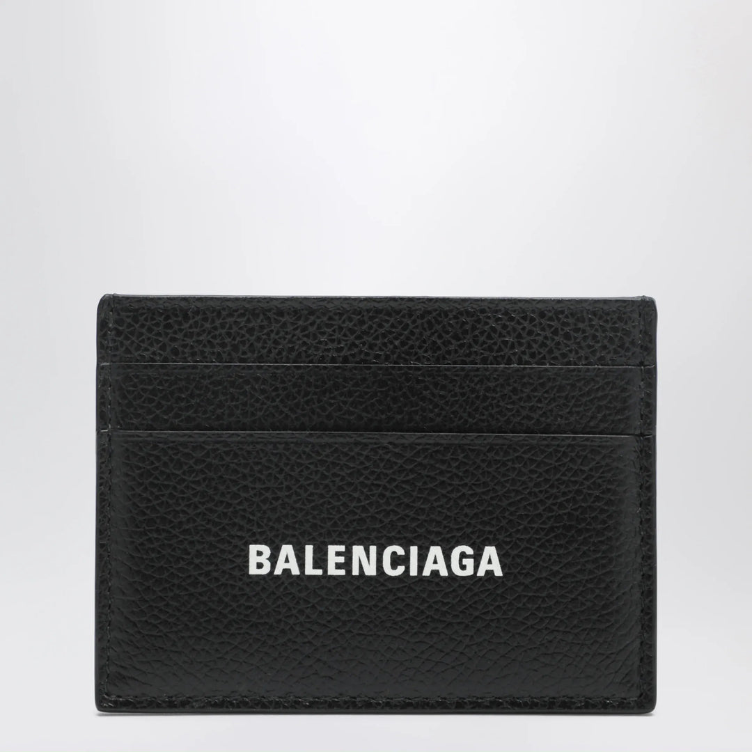 Balenciaga - Cash black card holder in grained leather Brand Apparel &amp; Accessories U
