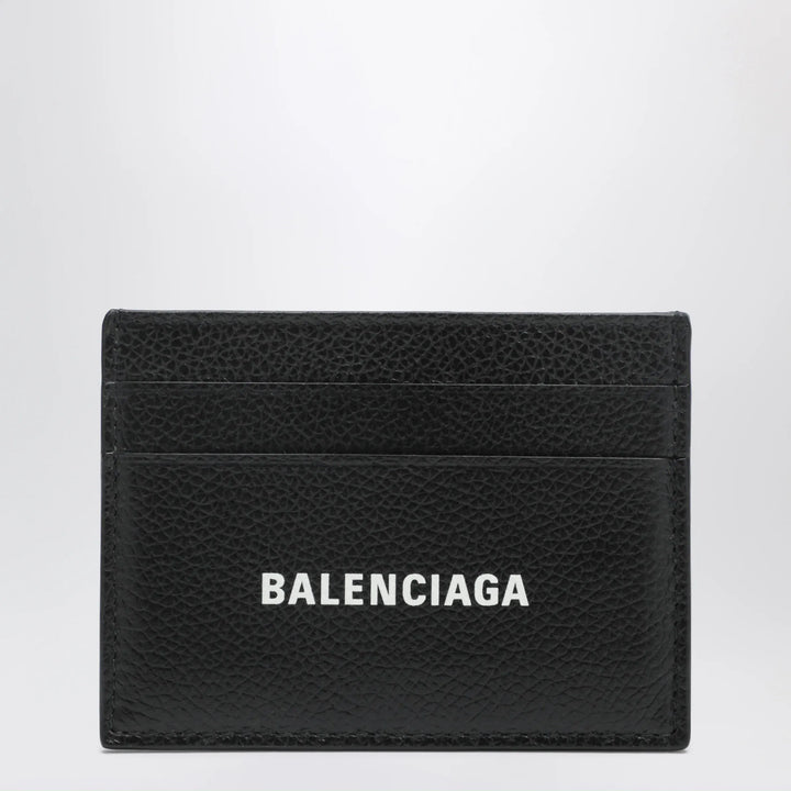 Balenciaga - Cash black card holder in grained leather Brand Apparel &amp; Accessories U