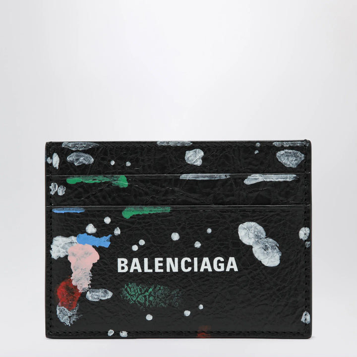 Balenciaga - Cash leather card holder with painter’s print Brand Apparel &amp; Accessories TU