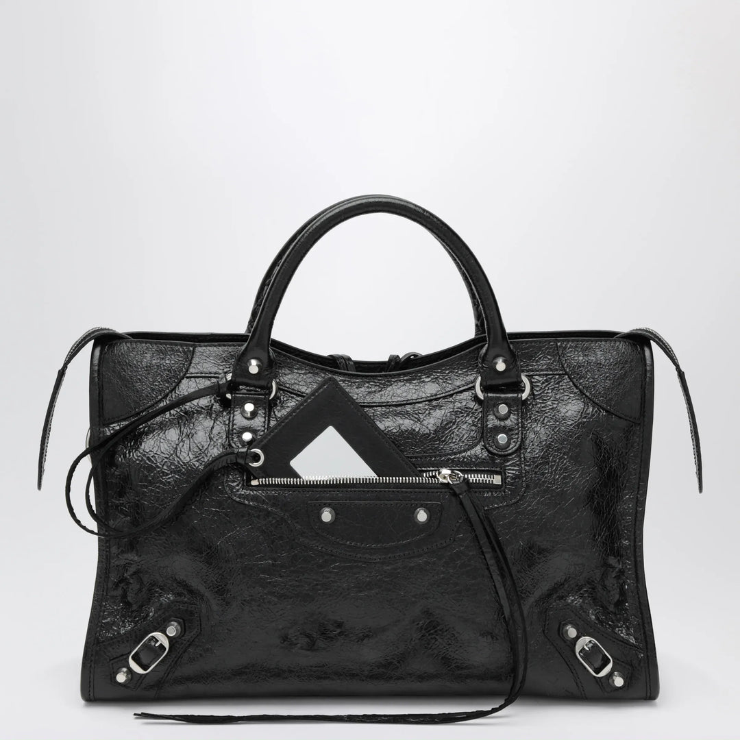 Balenciaga - Le City Medium bag in Arena lambskin leather black Brand Apparel &amp; Accessories U