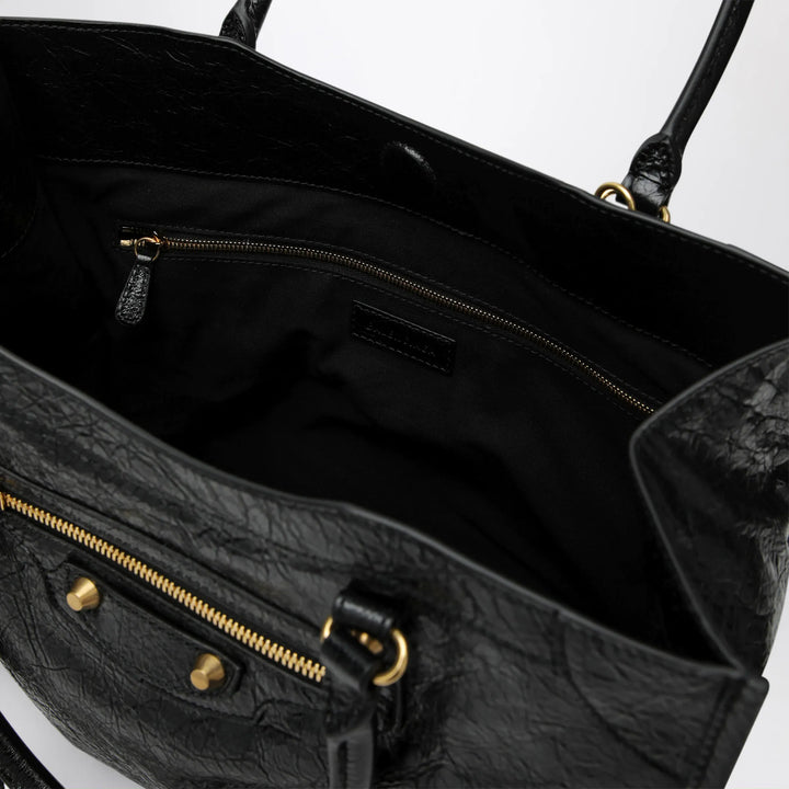 Balenciaga - Le City small lambskin leather tote bag in black Brand Apparel &amp; Accessories TU