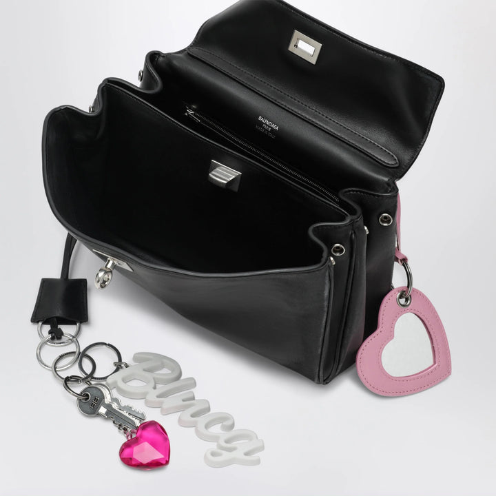 Balenciaga - Small black Rodeo bag in smooth calf leather with charm Brand Apparel &amp; Accessories U