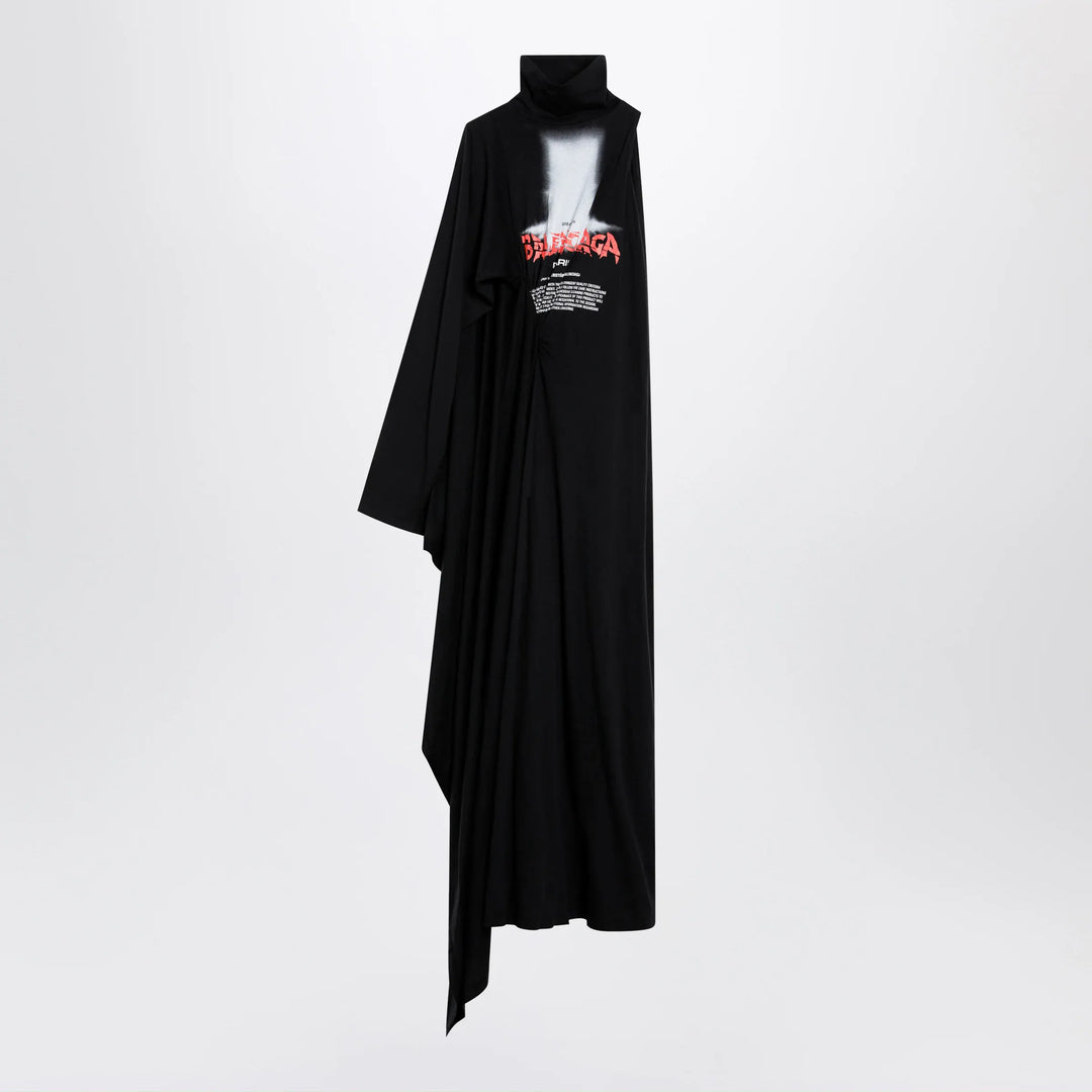 Balenciaga - The Door draped maxi cotton jersey dress in black Brand Apparel & Accessories XS