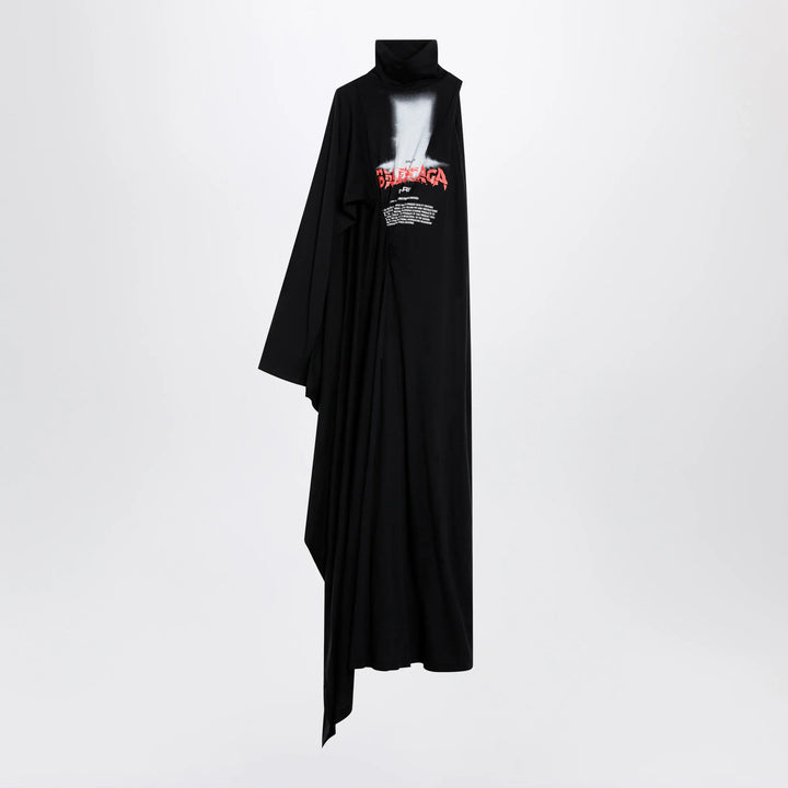 Balenciaga - The Door draped maxi cotton jersey dress in black Brand Apparel &amp; Accessories XS