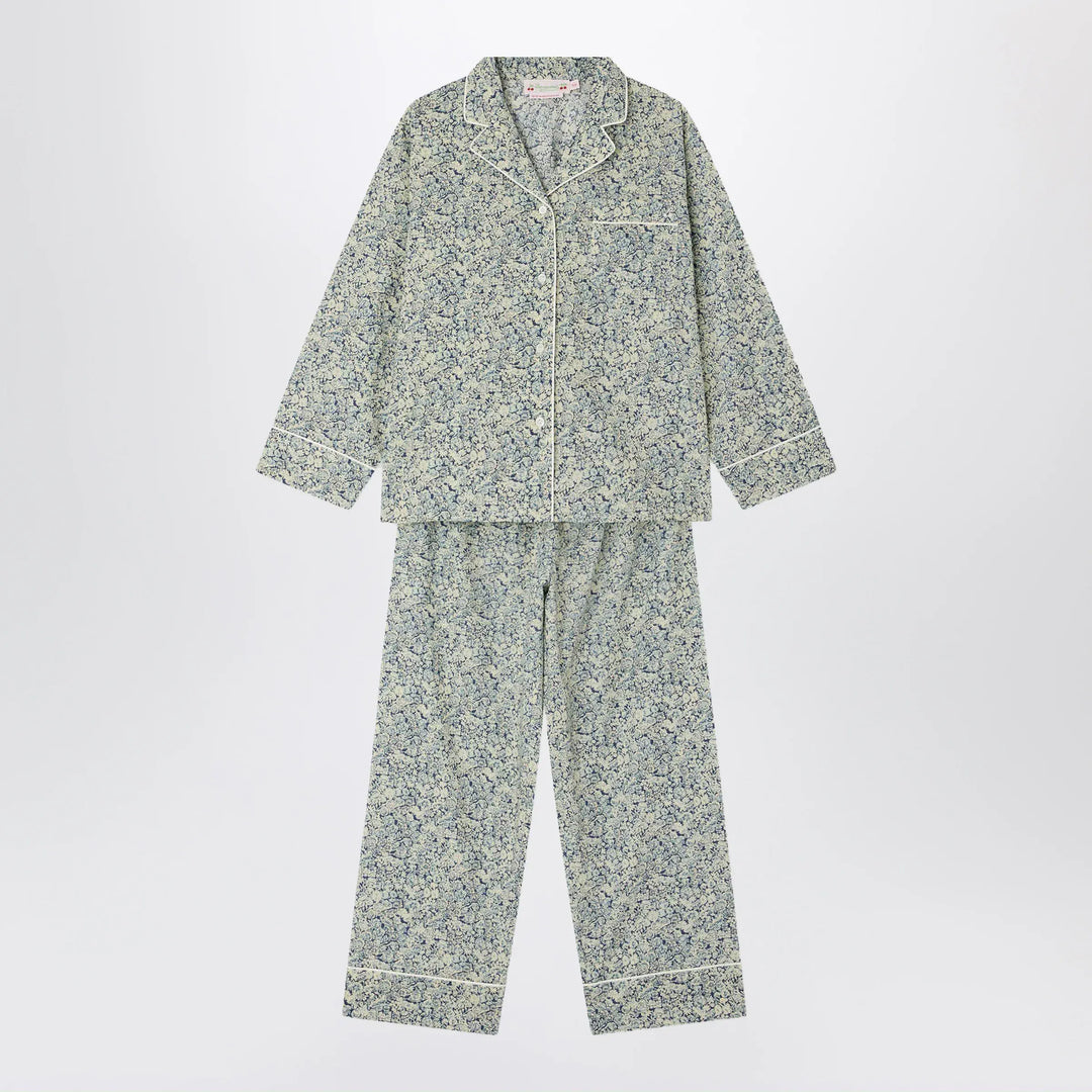 Bonpoint - Dormeur light blue pajamas in Liberty fabric Brand Apparel &amp; Accessories 12