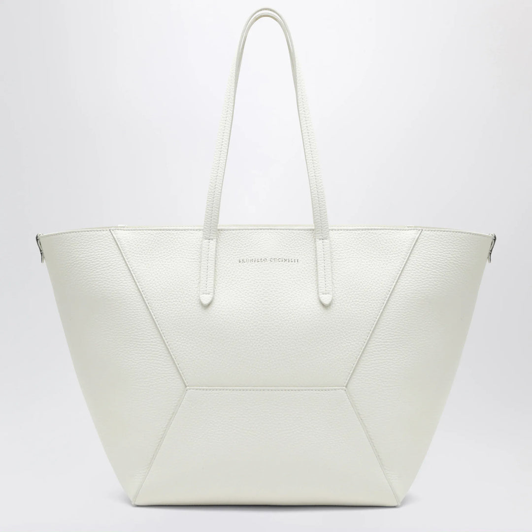 Brunello Cucinelli - BC Duo bag in ivory leather Brand Apparel &amp; Accessories TU