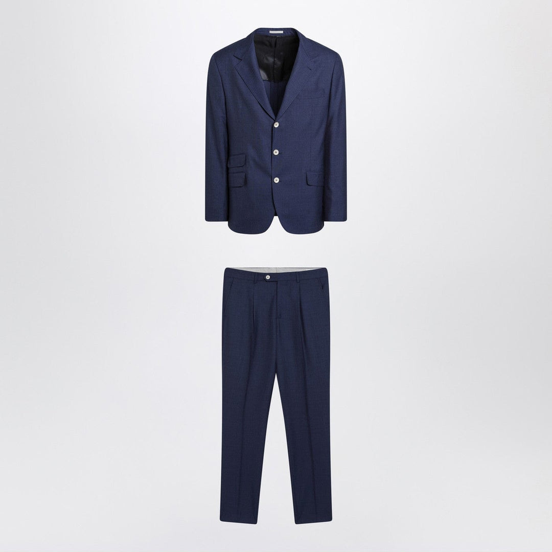 Apparel & Accessories Brunello Cucinelli - Blue single-breasted wool suit Brand