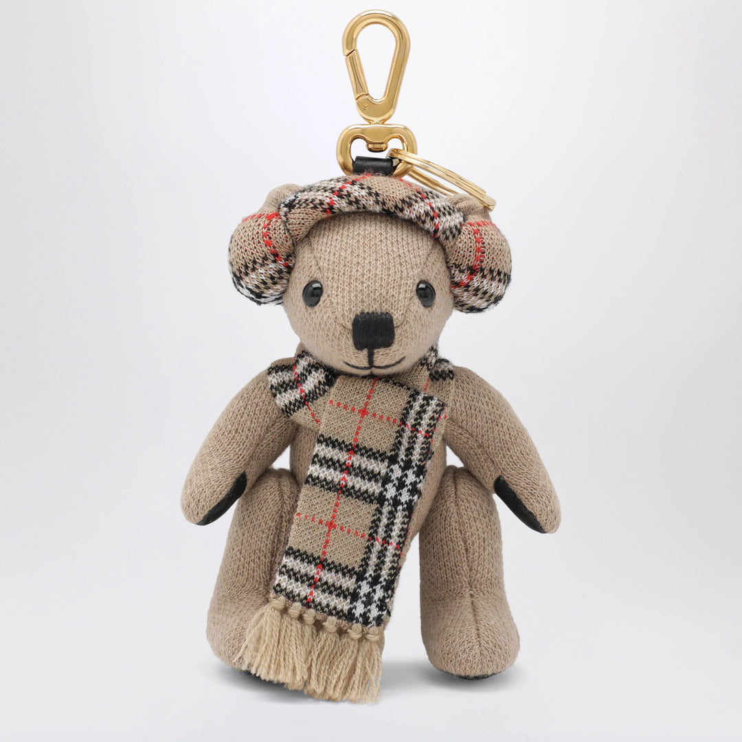 Burberry - Thomas teddy bear charm in wool and cashmere, sand Brand Apparel &amp; Accessories U