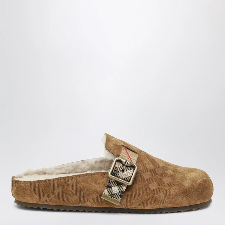 Burberry - Urchin clog in shearling Check jute Brand Apparel &amp; Accessories 36 IT