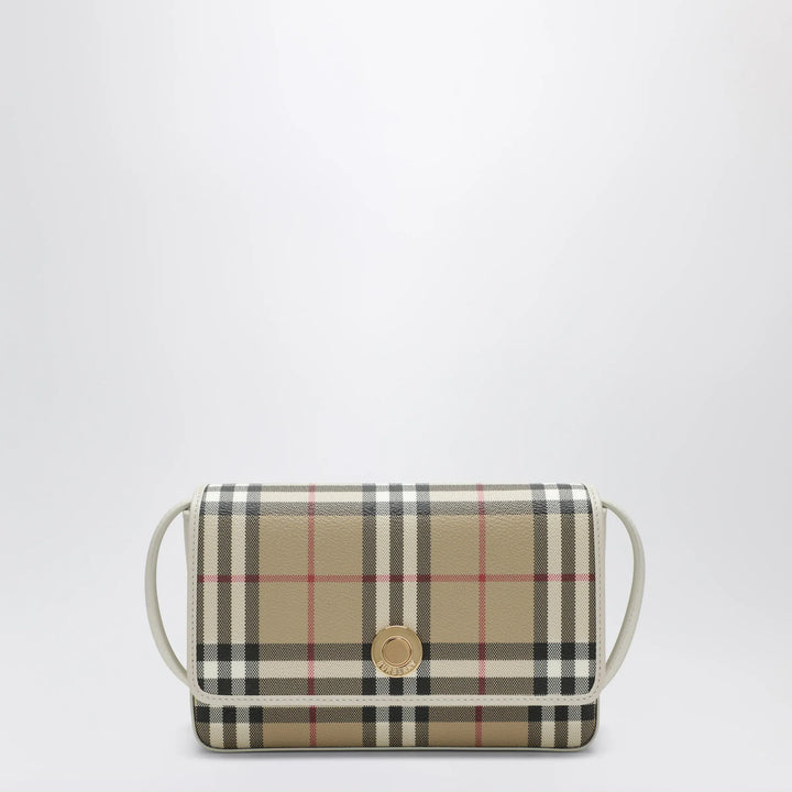 Burberry - White Hampshire bag with Check pattern Brand Apparel &amp; Accessories TU