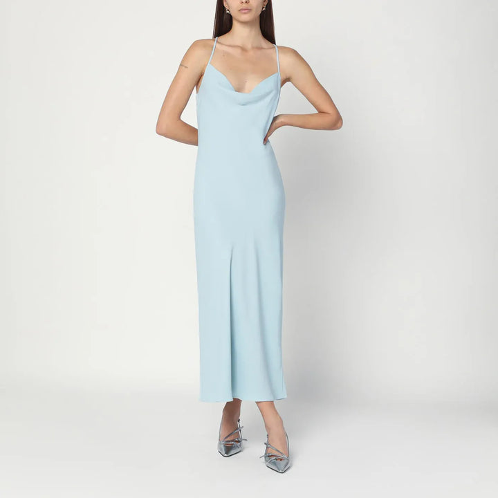 Calvin Klein - Light blue slip dress in crêpe Brand Apparel &amp; Accessories 4 US