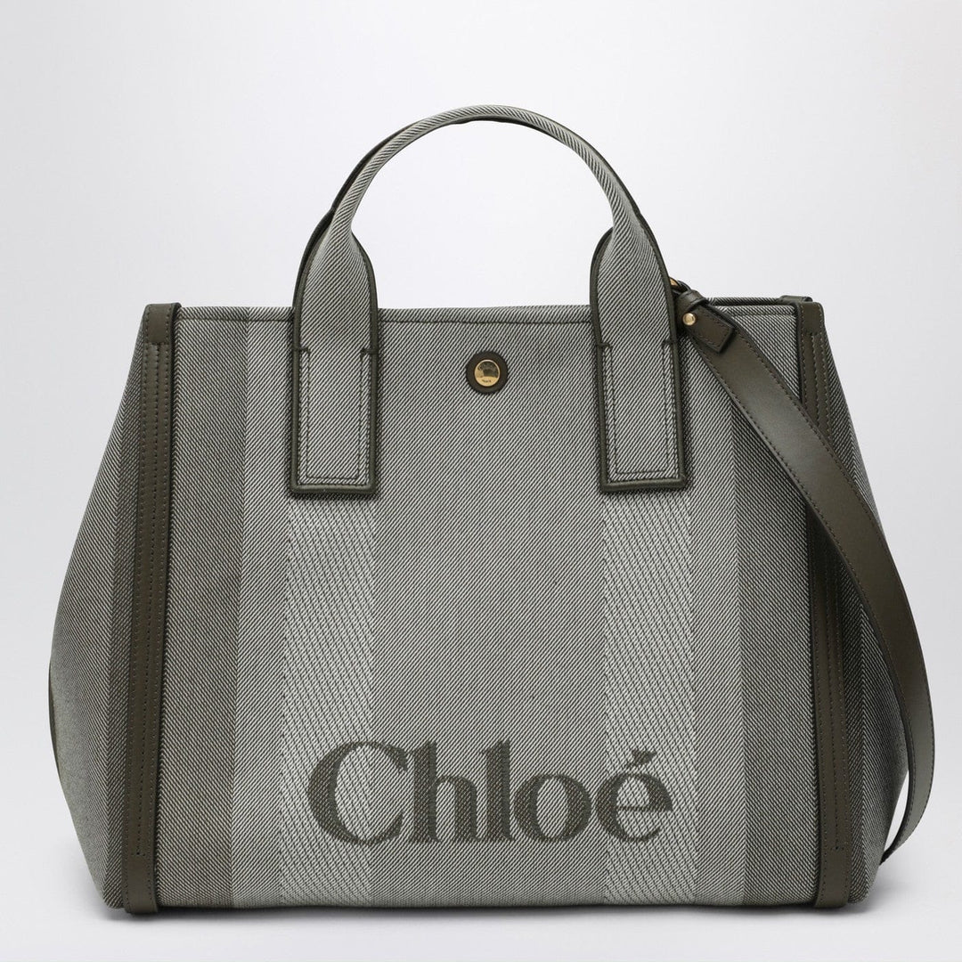 Apparel &amp; Accessories TU Carry tote bag in dark green striped canvas Brand