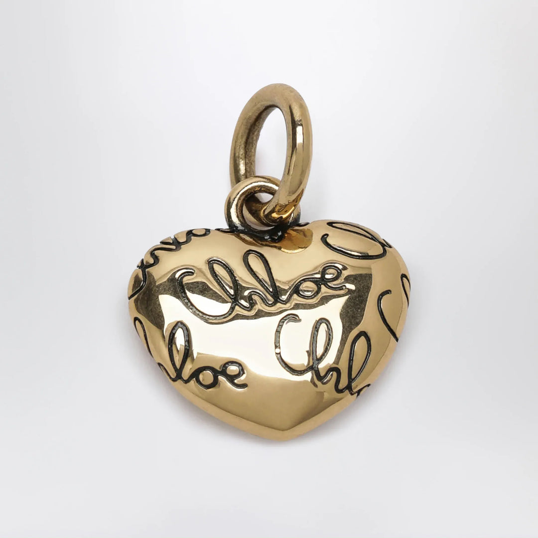Chloé - Alphabet heart logo charm in brass, gold Brand Apparel &amp; Accessories U