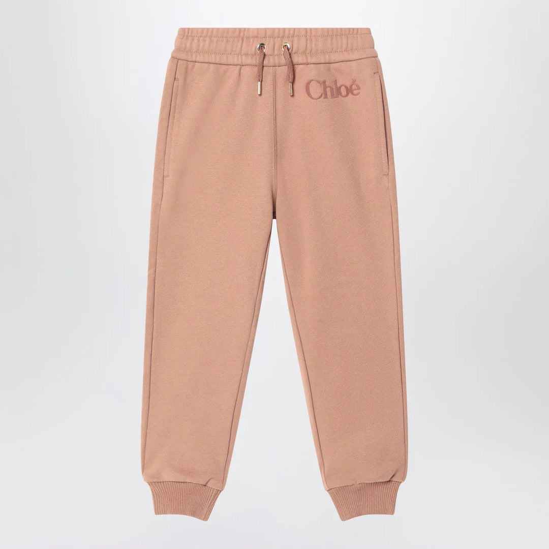 Chloé - Antique pink joggers with logo Brand Apparel &amp; Accessories 4Y