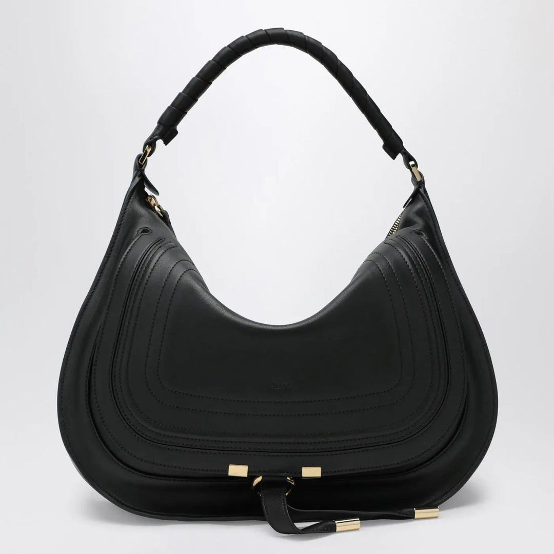 Chloé - Black leather Marcie shoulder bag Brand Apparel &amp; Accessories TU