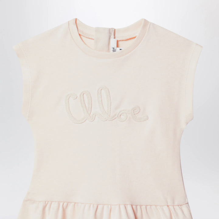 Chloé - Light pink dress with logo embroidery Brand Apparel &amp; Accessories
