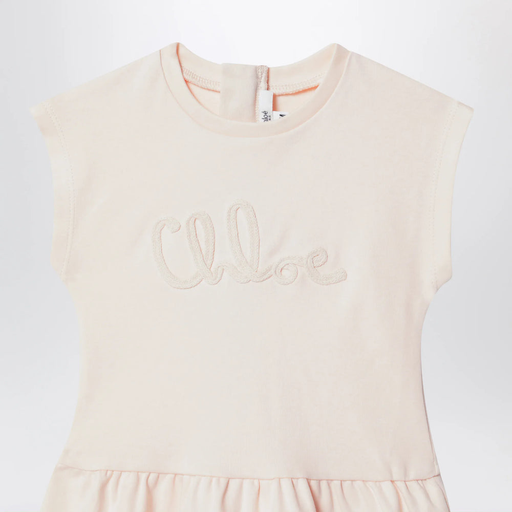 Chloé - Light pink dress with logo embroidery Brand Apparel & Accessories 2Y