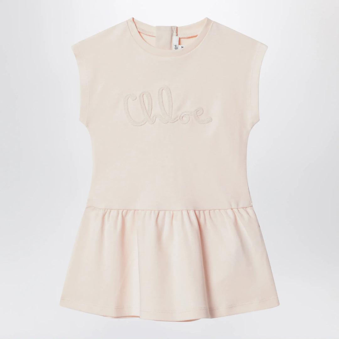 Chloé - Light pink dress with logo embroidery Brand Apparel &amp; Accessories 2Y