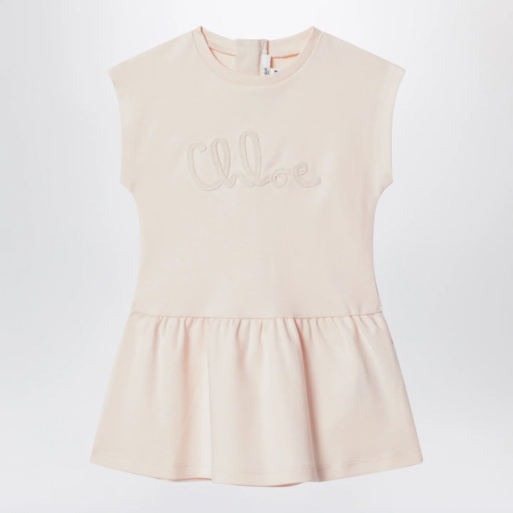 Chloé - Light pink dress with logo embroidery Brand Apparel &amp; Accessories 2Y