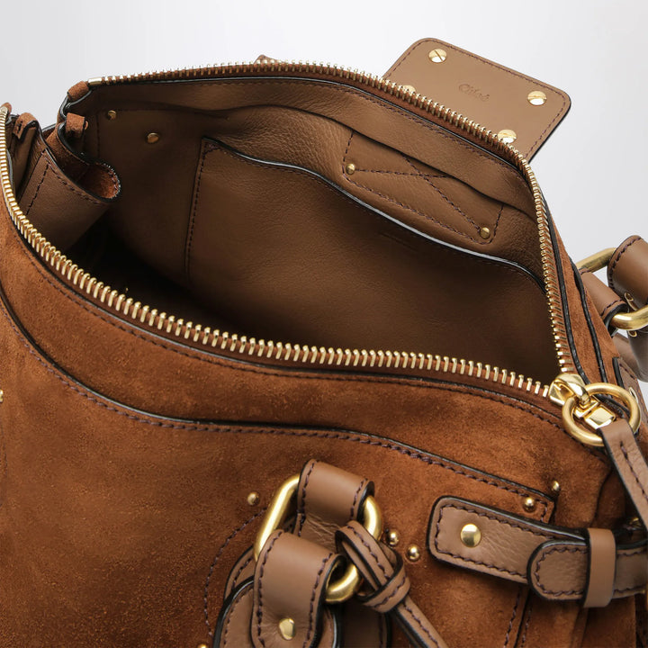 Chloé - Paddington suede calf leather bag in vintage brown Brand Apparel &amp; Accessories U