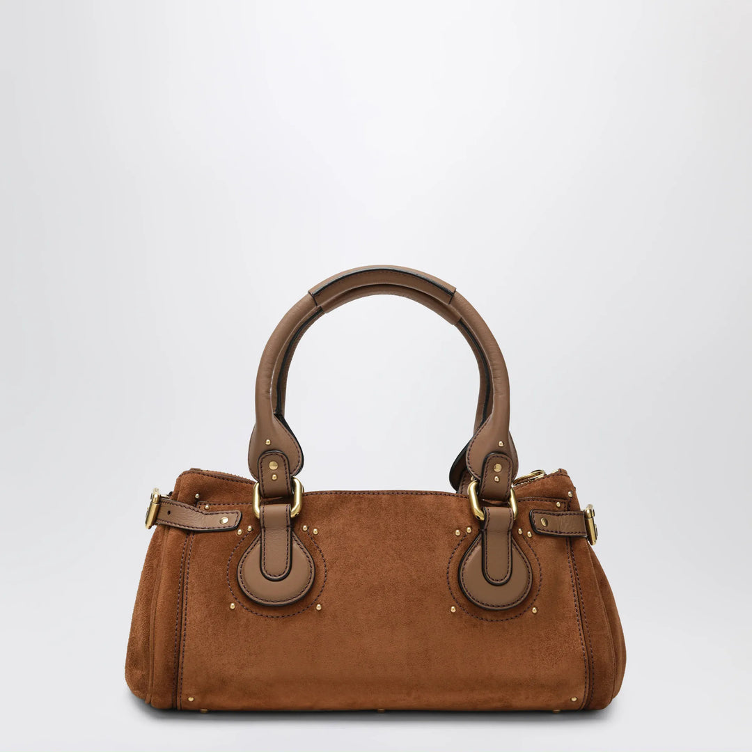 Chloé - Paddington suede calf leather bag in vintage brown Brand Apparel &amp; Accessories U
