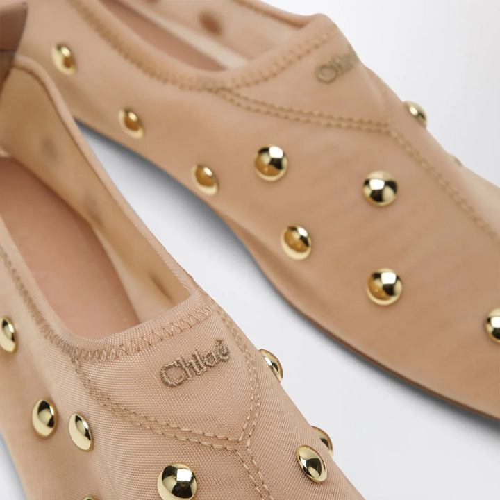 Chloé - Rita Blushy Beige ballet flats in transparent mesh Brand Apparel &amp; Accessories