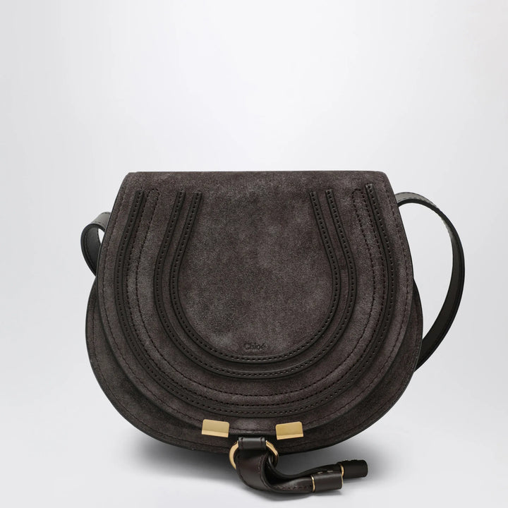 Chloé - Saddle Marcie bag in Kohl Brown suede Brand Apparel &amp; Accessories TU