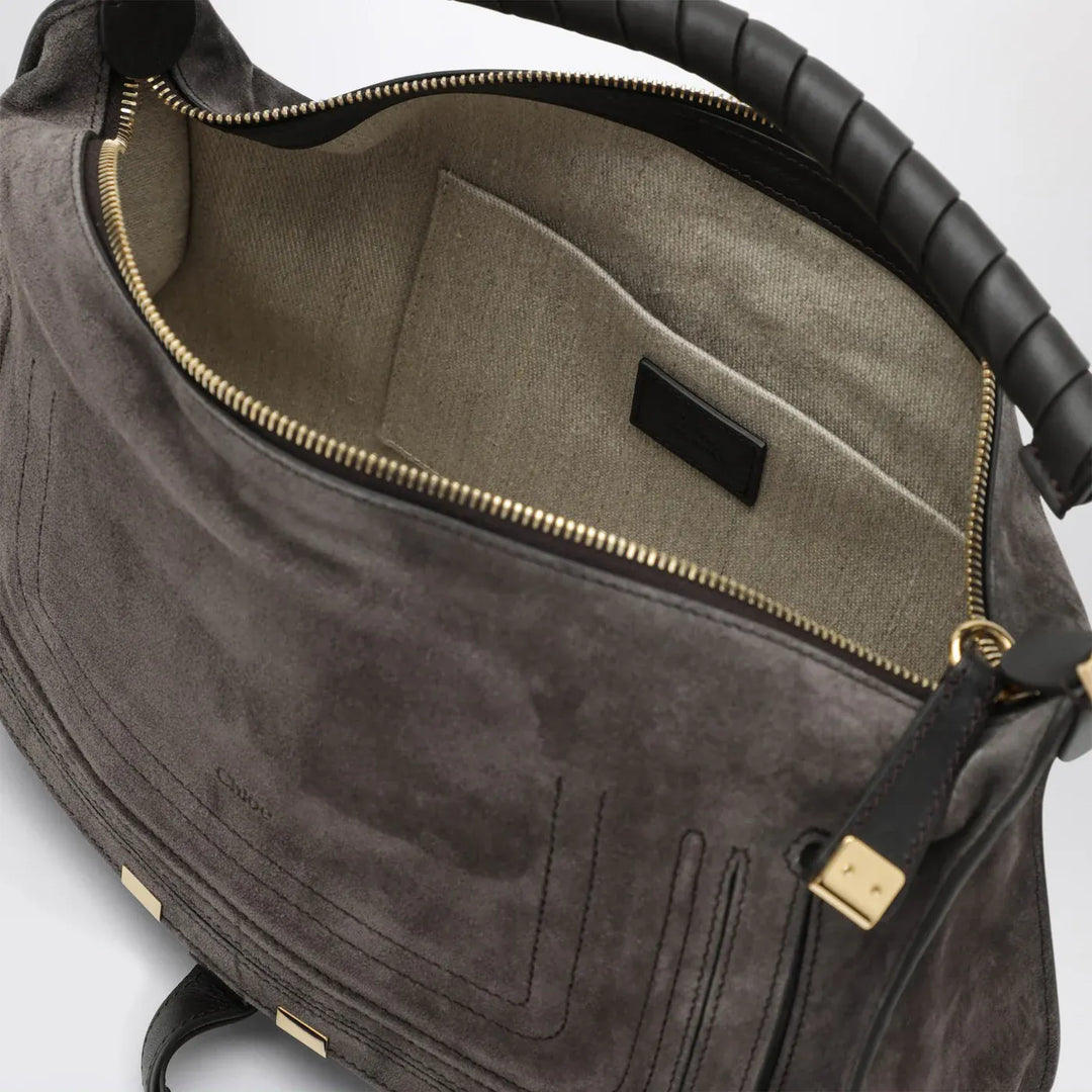 Chloé - Small brown suede Marcie bag Brand Apparel &amp; Accessories TU