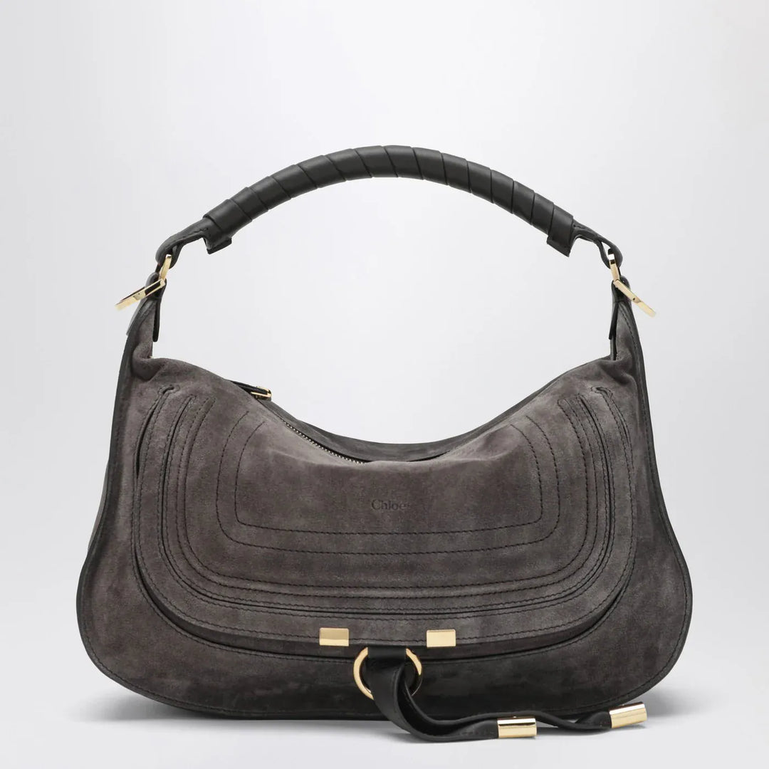 Chloé - Small brown suede Marcie bag Brand Apparel &amp; Accessories TU